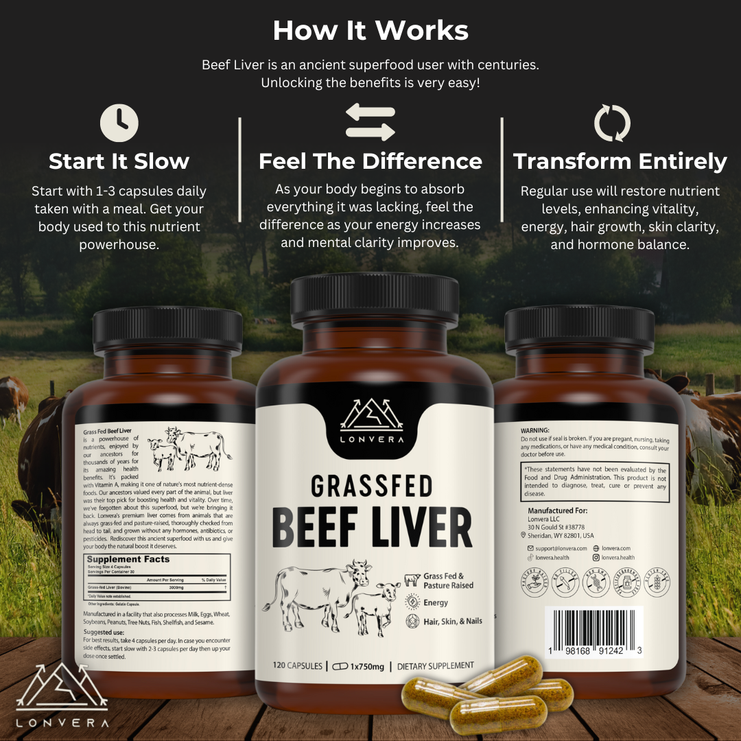 Grass-Fed Beef Liver Capsules – The Missing Nutrient That's Keeping You Tired, Weak & Mentally Foggy